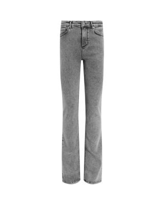 Haldan Mid Rise Slim Bootcut Jeans in Washed Grey