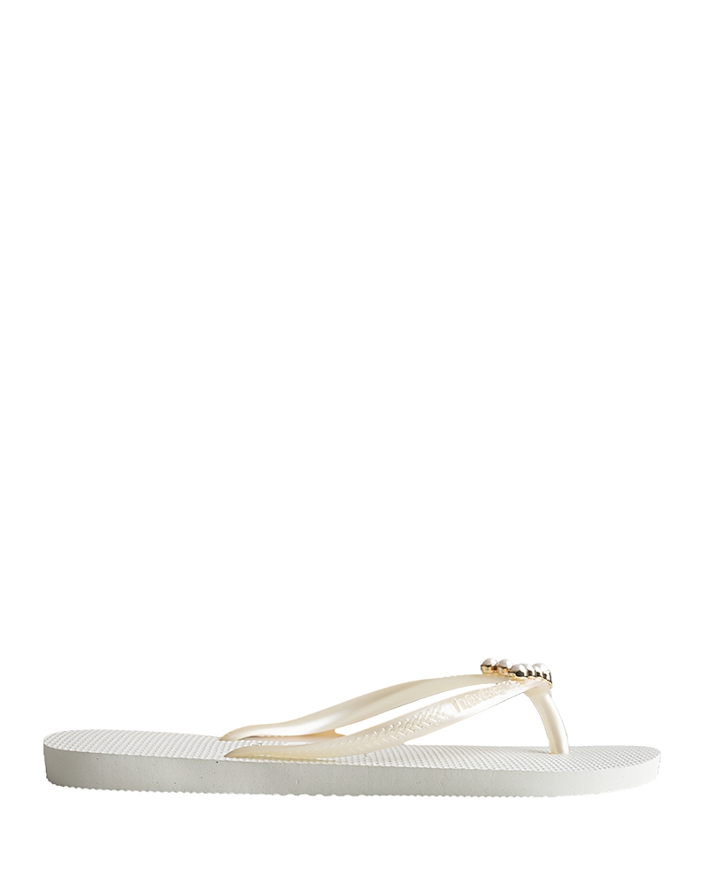 HAVAIANAS HAVAIANAS WOMEN'S SLIM WHITE FLIP FLOP SANDALS