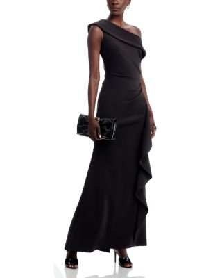 One Shoulder Ruffled Dress - Exclusive