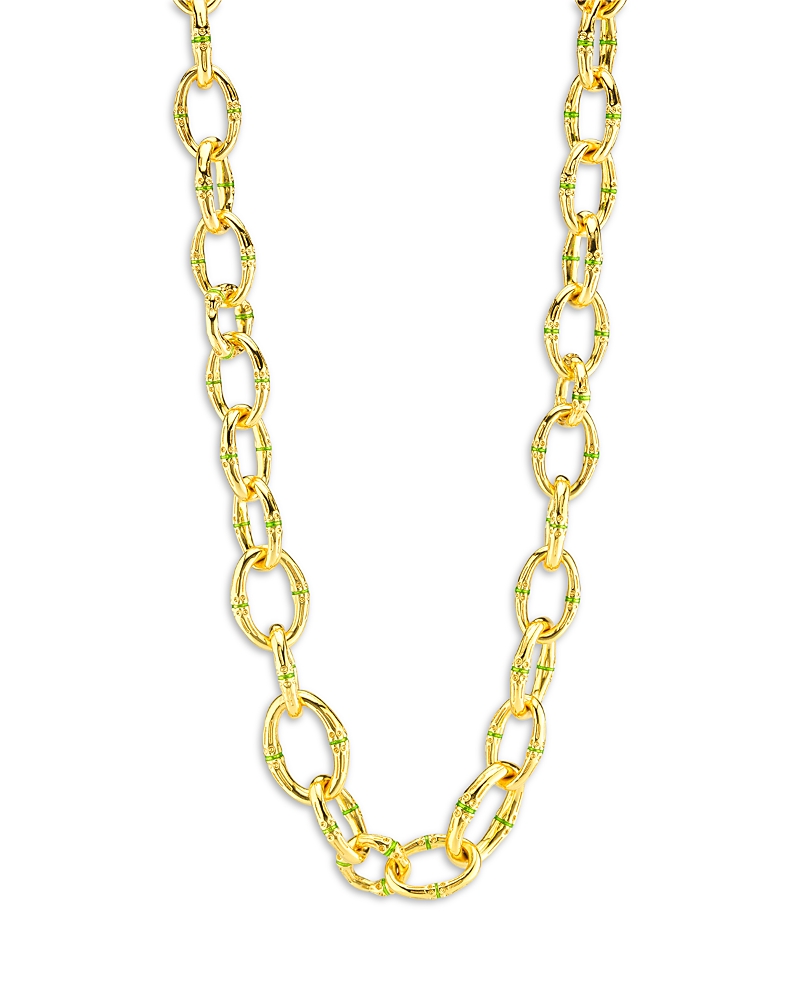 Capucine De Wulf Bangkok Bamboo Link Necklace, 18 In Gold