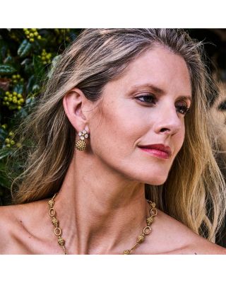 Berry Clover Drop Earrings