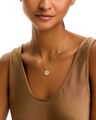 Diamond Sunray Disc Pendant Necklace in 14K Yellow Gold, 0.16 tcw
