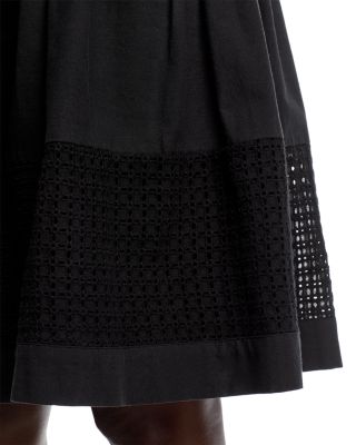 Pleated Embroidered Skirt