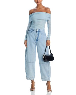 The Twisted High Rise Wide Leg Ankle Jeans in Never 