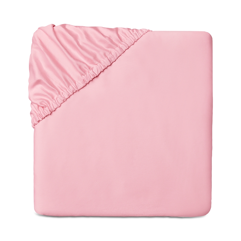 Sferra Fiona Cotton Sateen Fitted Sheet In Carnation