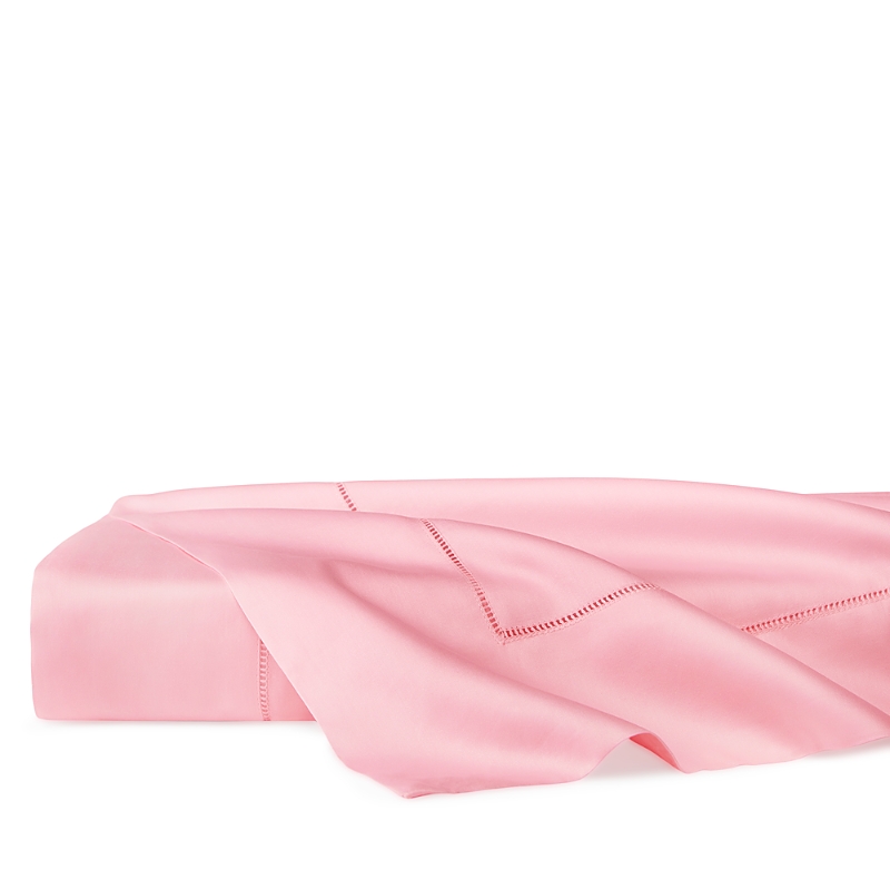 Sferra Fiona Cotton Sateen Flat Sheet In Carnation