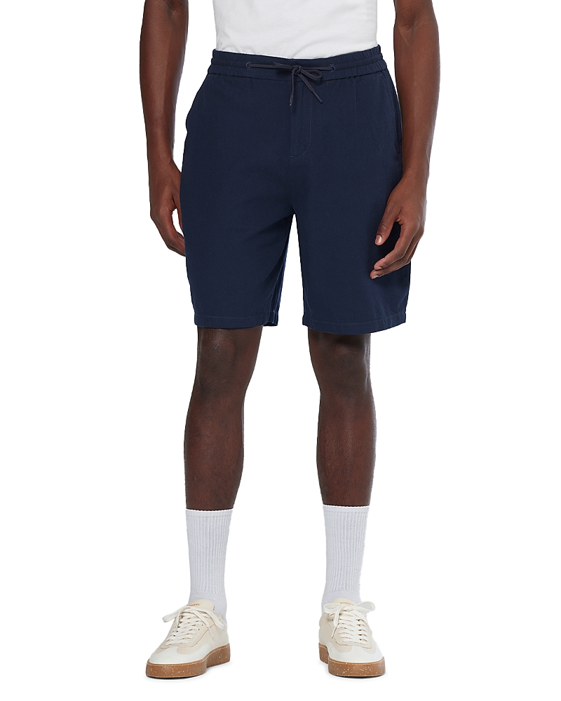 Scotch & Soda Core Fave Twill 8.27 Bermuda Shorts In Navy