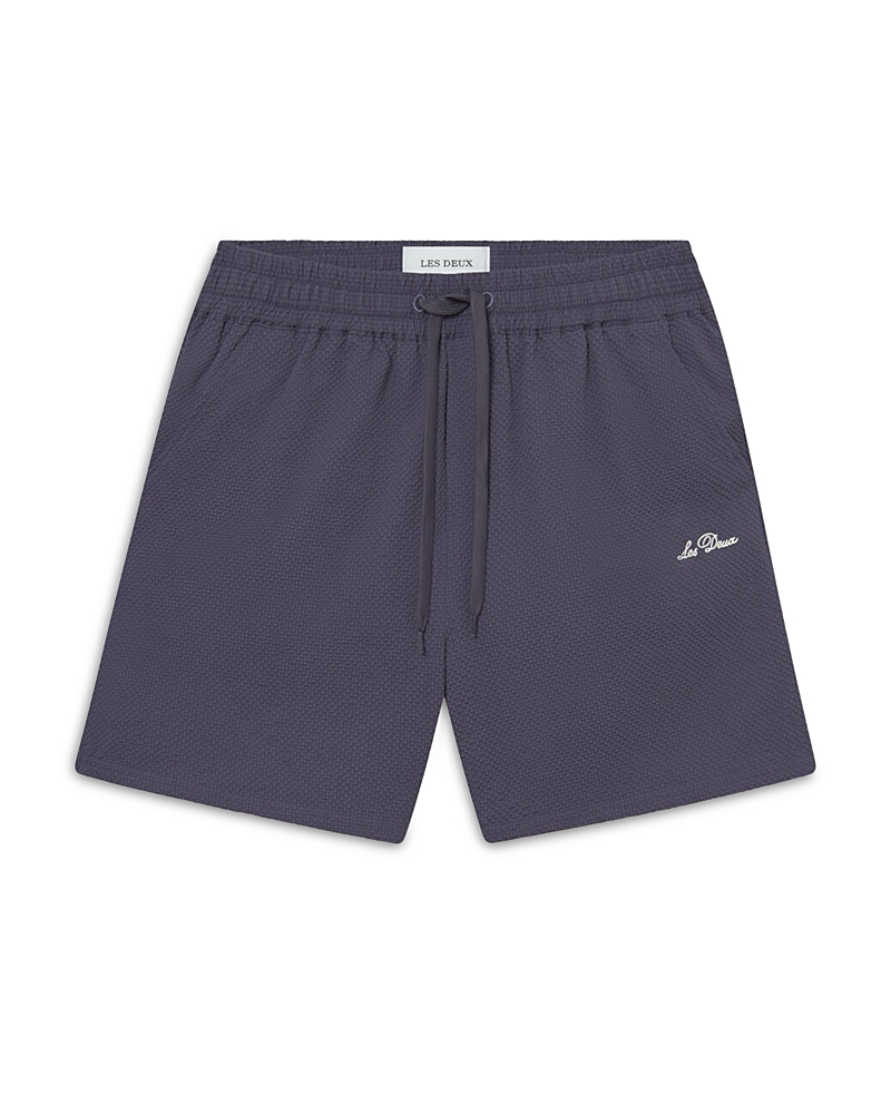 Les Deux Stan Seersucker 5.9 Swim Shorts In Graystone