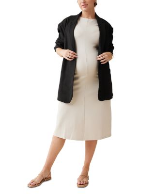Maternity Ruched A Line Knit Dress