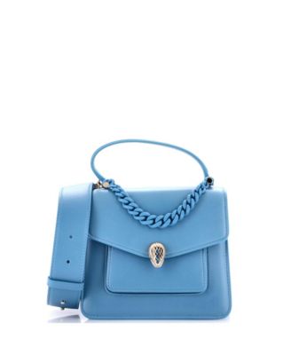 Pre-Owned Bvlgari - Serpenti Forever Maxi Chain Top Handle Bag Leather