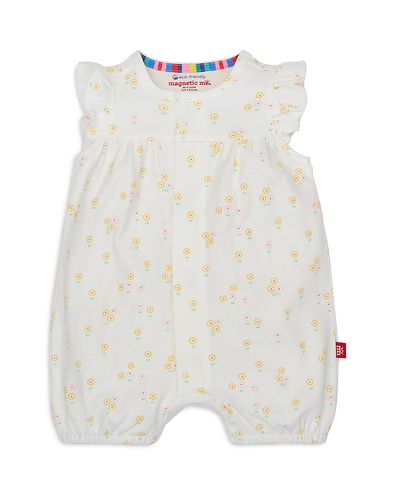 Magnetic Me Girls' Evangeline Ruffled Romper - Baby In Evangeline