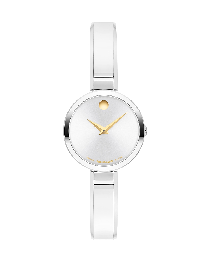 Movado Women's Moda Swiss Quartz Stainless-steel Watch, 24mm In Silver/silver