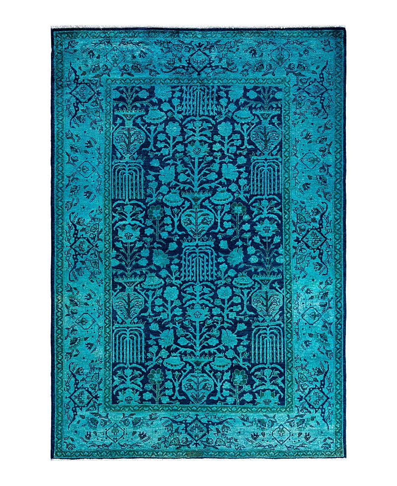 Bloomingdale's Vibrance M1390 Area Rug, 5'2 X 7'6 In Blue