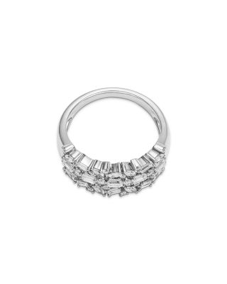 Diamond Mixed Cut Band in Platinum, 1.07 tcw