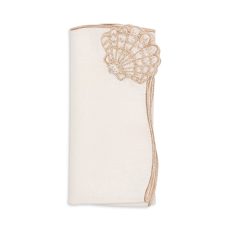 Kim Seybert Beachcomber Linen Napkin In White/natural