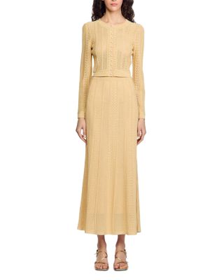 Pointelle Knit Maxi Skirt 