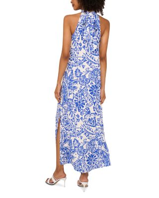 Printed Halter Midi Dress