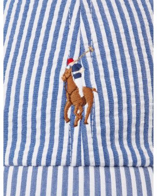Striped Seersucker Ball Cap