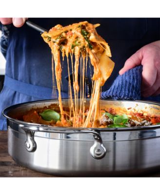 ProBond&reg; Forged 3.5-Quart Professional Clad Stainless Steel Saut&eacute; Pan with Lid