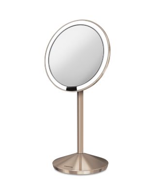 5" Sensor Travel Makeup Mirror, 10x Magnification & Adjustable Brightness