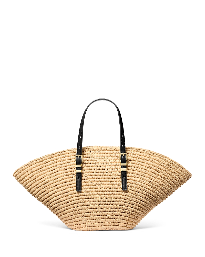 Michael Kors Isa Piccola Tote Bag In Natural/black