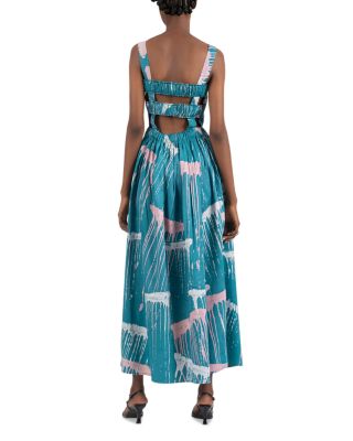 Iyanu Cutout Back Midi Dress