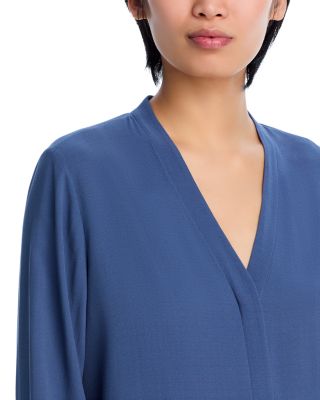 Silk V Neck Shirt