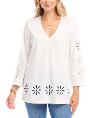 Karen Kane - Floral Cutout Top