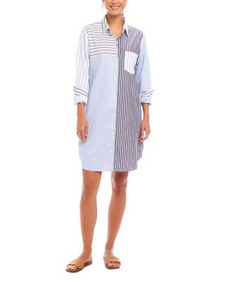 Karen Kane - Mixed Stripe Shirtdress