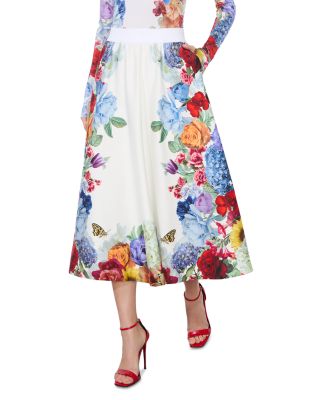 Alice and Olivia - Earla High Rise Flare Skirt