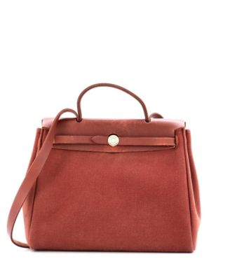 Pre-Owned HERMÈS - PM Herbag Toile and Leather