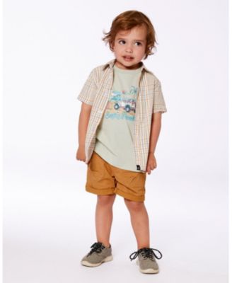 Boys' Short Sleeve Button Down Shirt - Little Kid