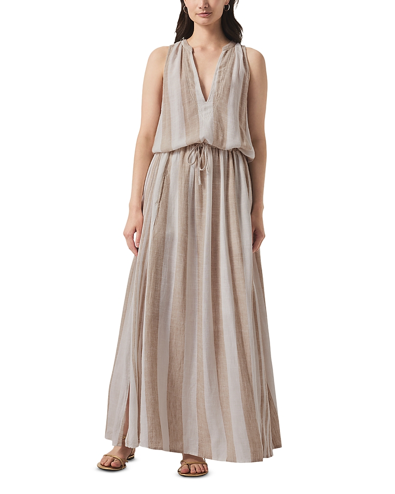 Splendid Lennon Stripe Sleeveless Maxi Dress In Fawn Stripe