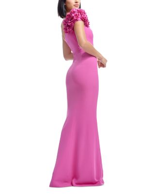 Aubriella Rosette One Shoulder Gown 