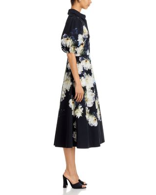 Cotton Puff Sleeve Shirt Dress