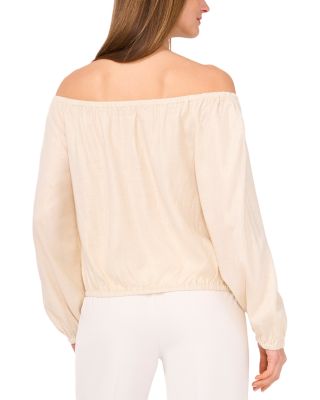 Off The Shoulder Tie Hem Top