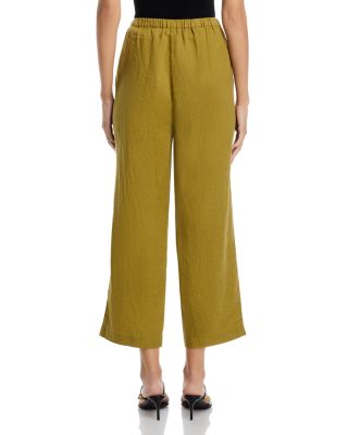 Linen Straight Leg Pull On Pants