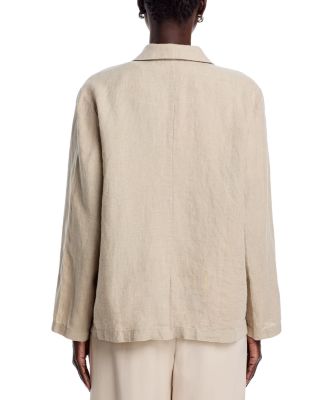 Linen Notch Collar Blazer