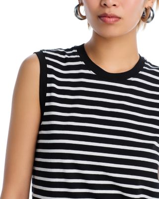 Striped Sleeveless Jersey Top