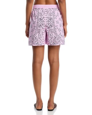 Paisley Print Drawstring Shorts