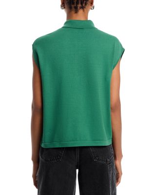 Lace Embellished Knit Polo Top