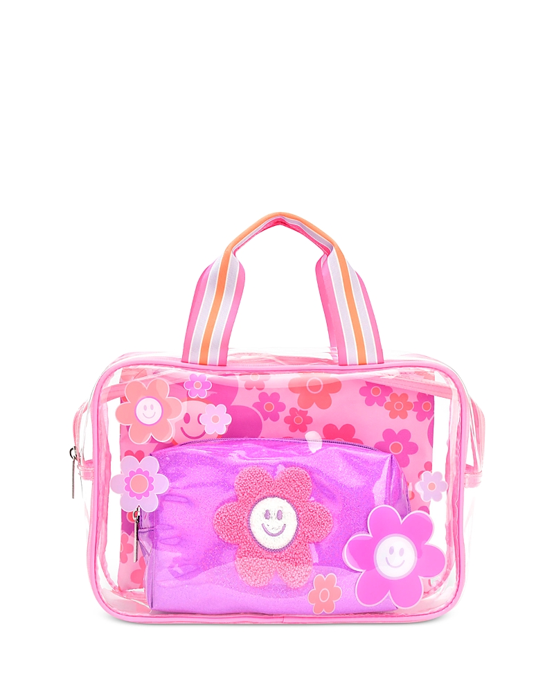 Shop Iscream Groovy Smiles Cosmetic Bag Trio In Multi