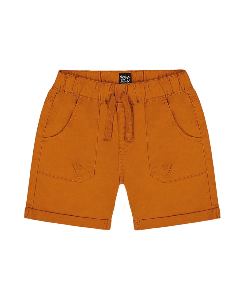 Deux Par Deux Boys' Stretch Twill Short - Baby In Brown