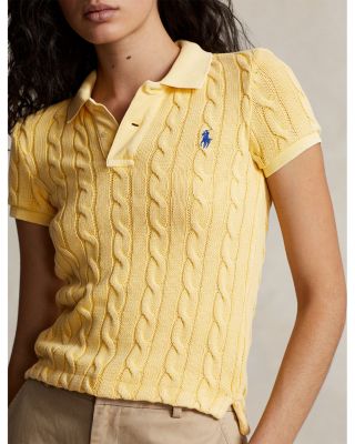 Cable Knit Polo Shirt