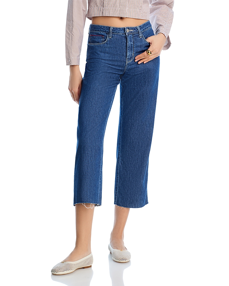 L'Agence Wanda High Rise Cropped Straight Jeans