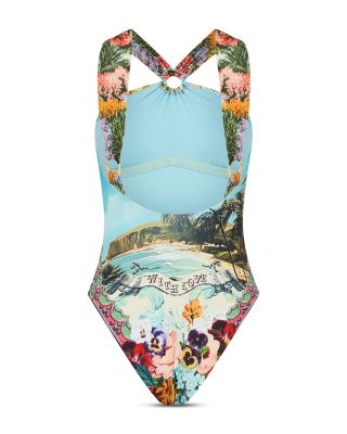 High Neck One Piece Swimsuit