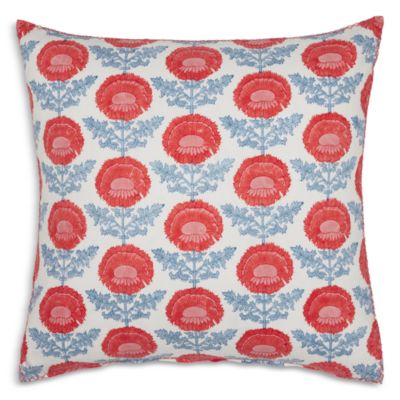 Kaavia Coral Floral Decorative Pillow with Insert