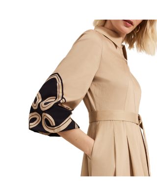 Breena Border Print Midi Dress