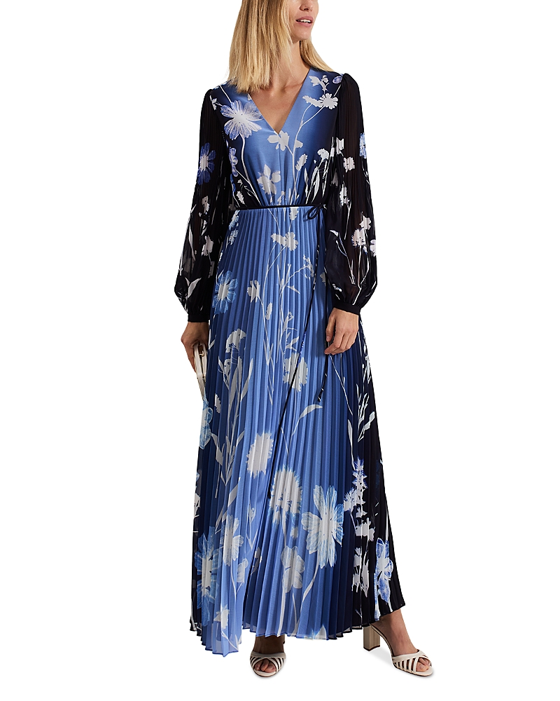 PHASE EIGHT ANNIE PLEATED MAXI DRESS