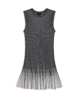 Lilyo Textured Striped Flippy Skirt Dress